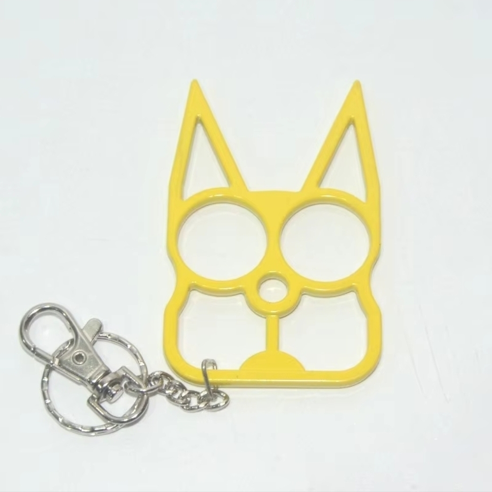 Yellow Kitty Cat Ear Self Defense Keychain Bottle Opener 🔑🐱